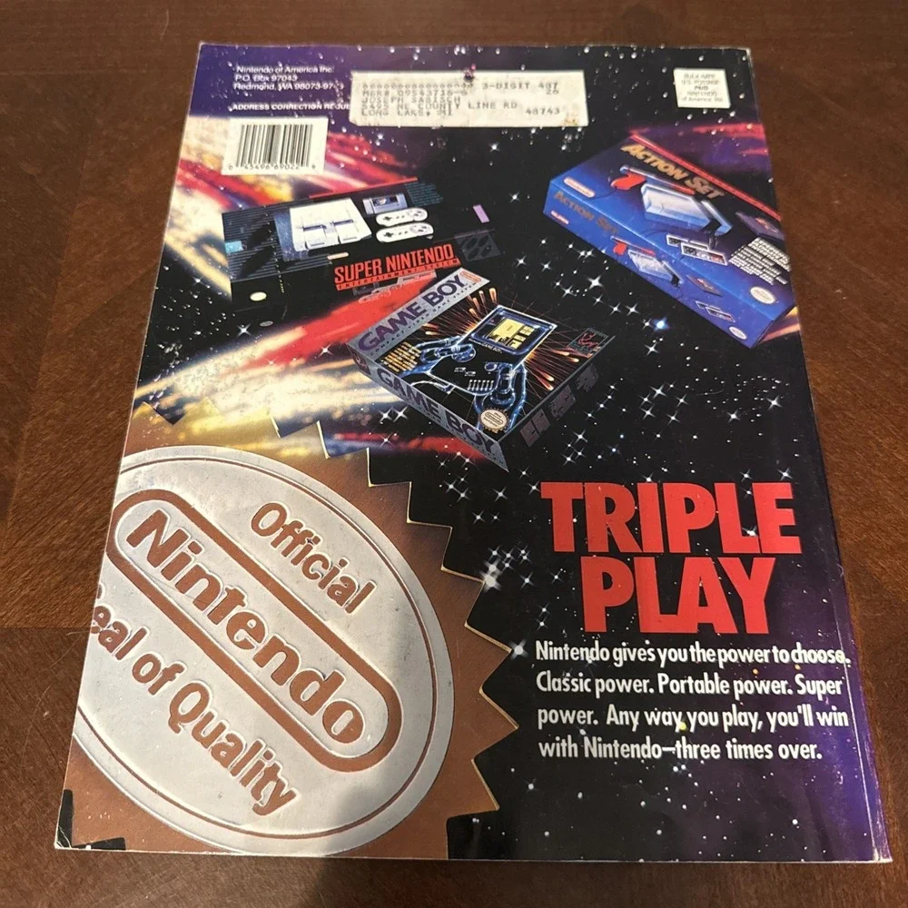 Nintendo Power Magazine Volume 28‎ Super Mario World W/ F-Zero Poster
